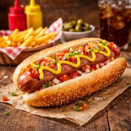 26. Würstel, ketchup, maionese